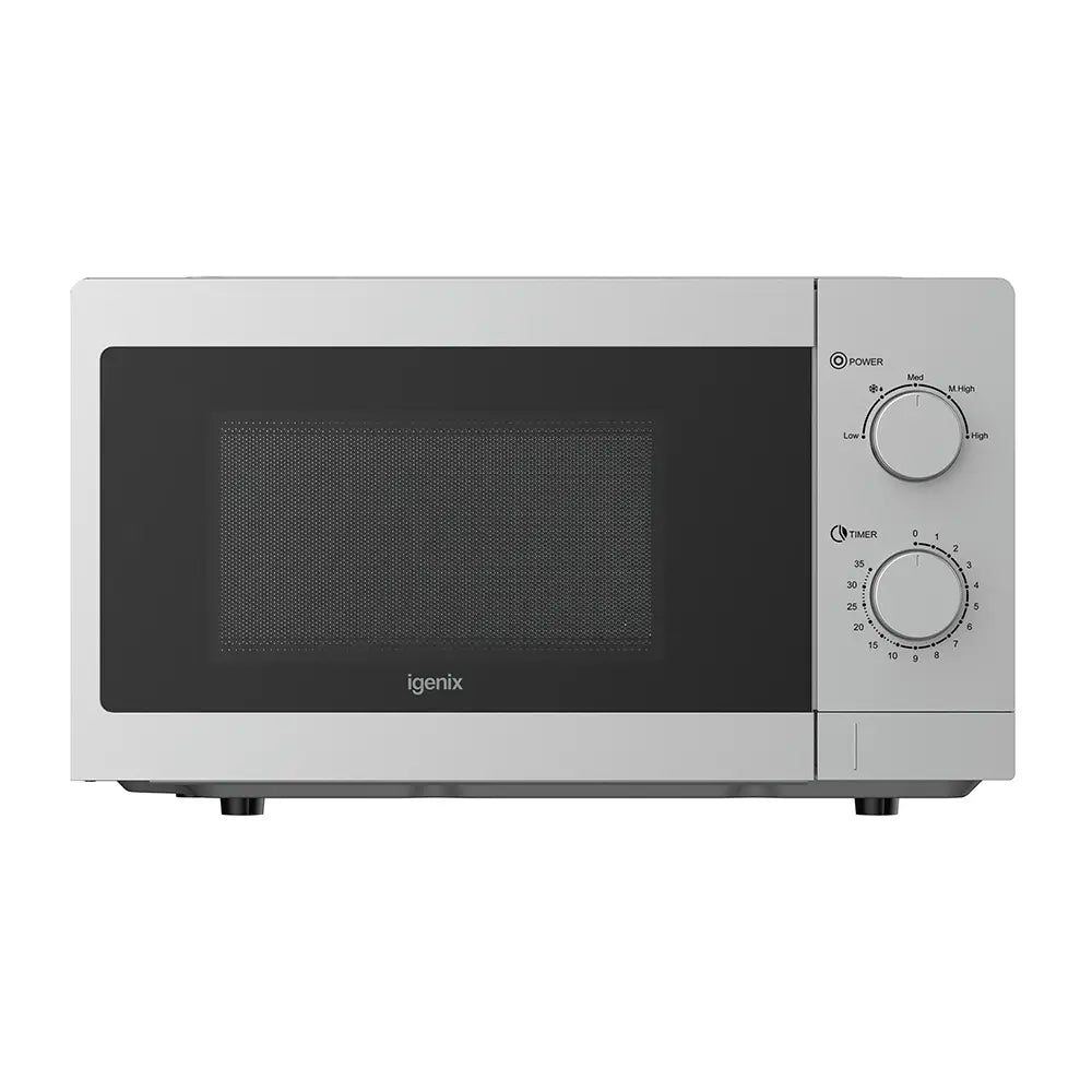 Igenix 800W Silver Manual Microwave - 20L