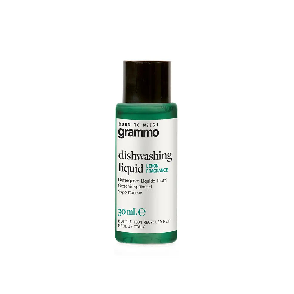 Grammo mini washing-up liquid, lemon fragrance, 30ml bottle made from 100% recycled PET