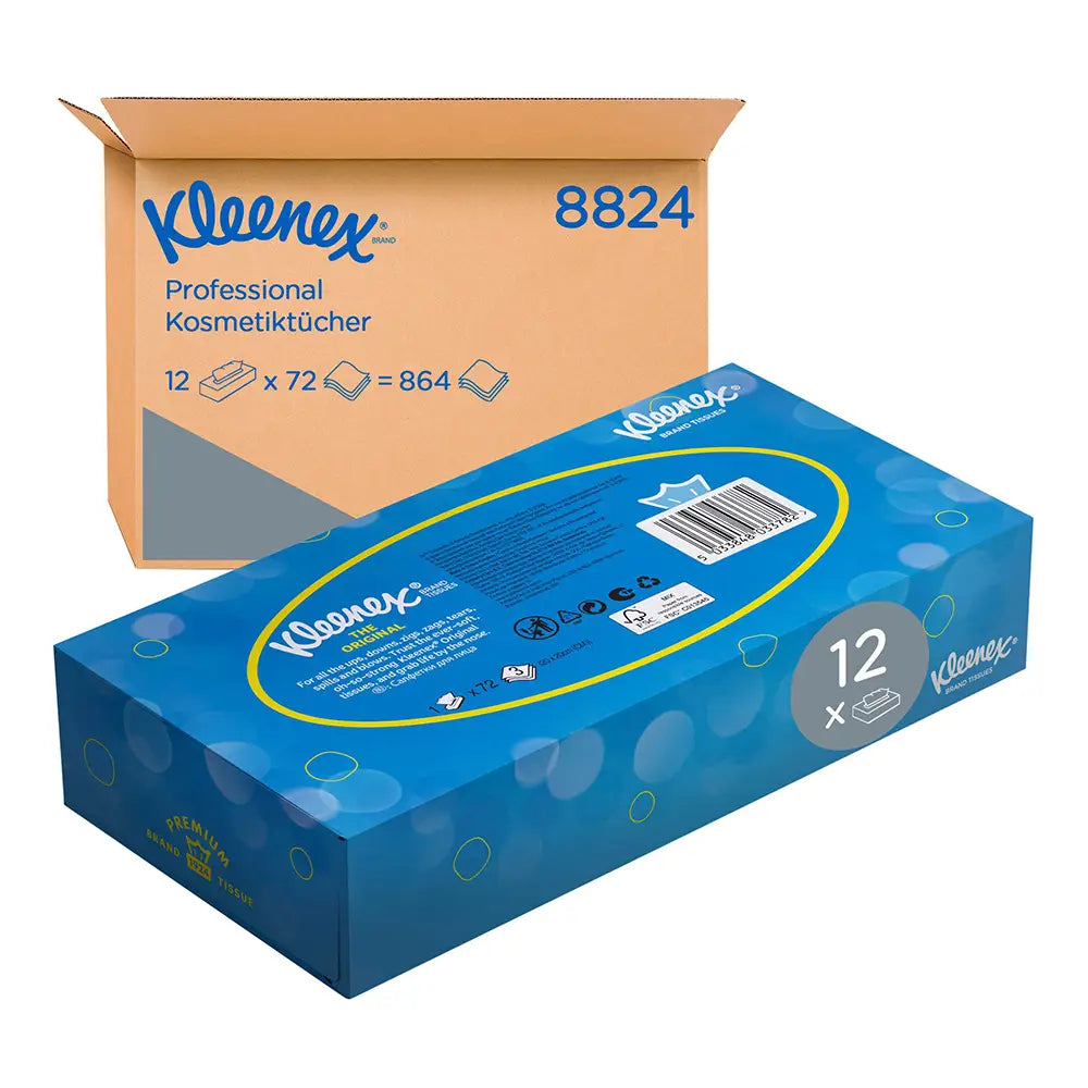 Kleenex 3 Ply Rectangular Tissues - Pack of 12