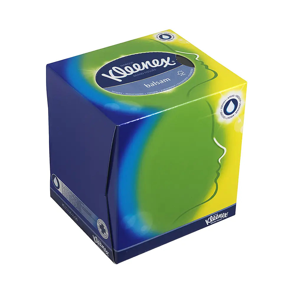 Kleenex Balsam 3 Ply Cube Tissues - Pack of 12