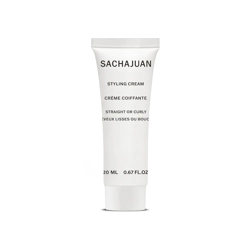Sachajuan hair styling cream tube on a white background