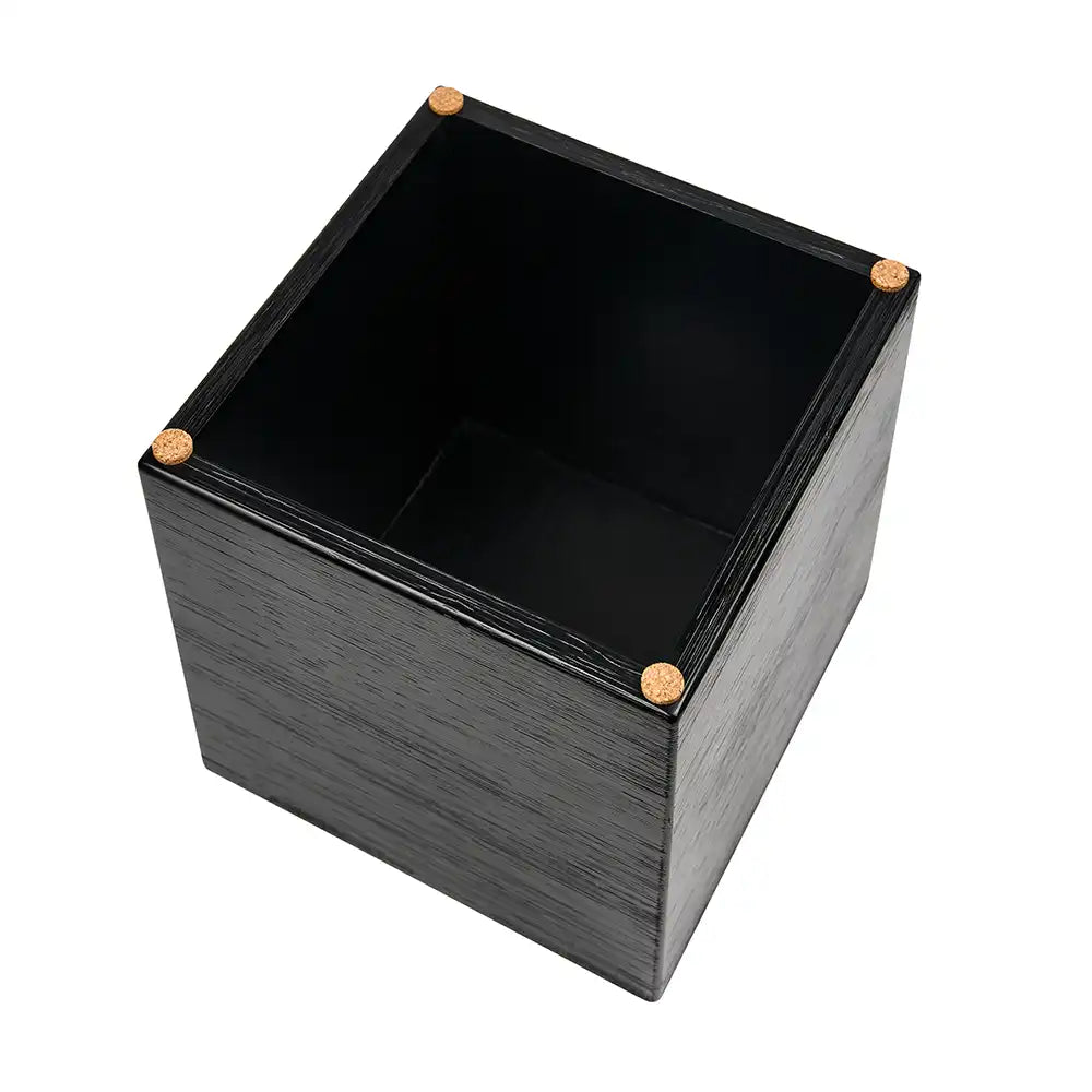 Bamboo Cube Tissue Box Cover - Black