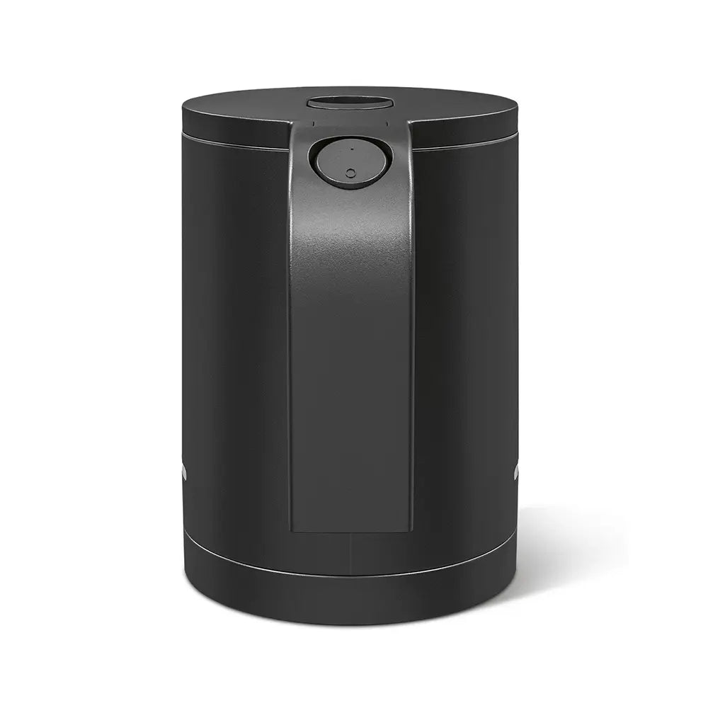 Black kettle on a white background