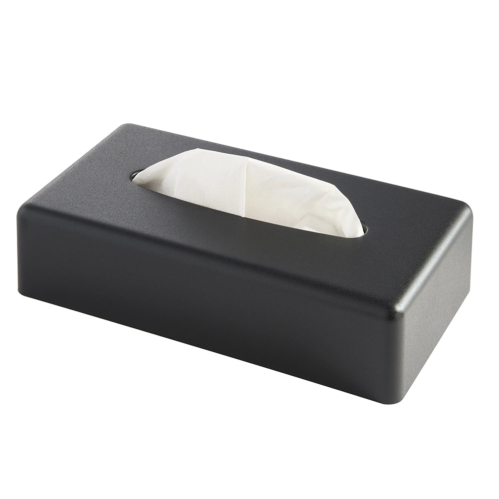 Plastic Rectangle Tissue Box Cover - Black