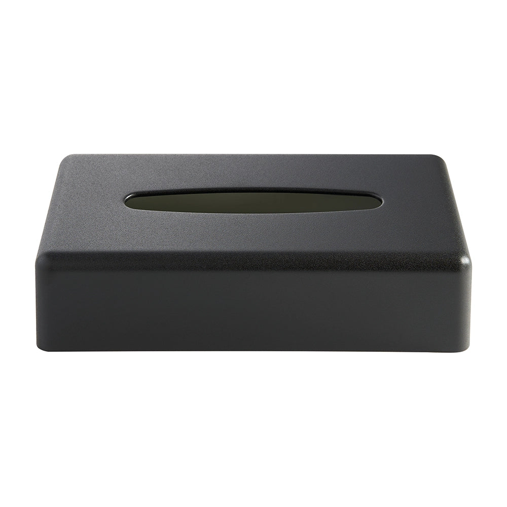 Plastic Rectangle Tissue Box Cover - Black