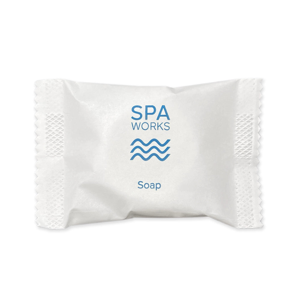 Paper wrapped Spa Works soap bar