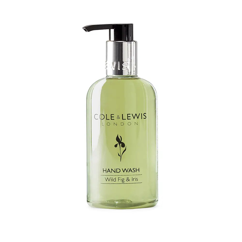Cole & Lewis Wild fig and Iris hand wash 300ml bottle on a white background
