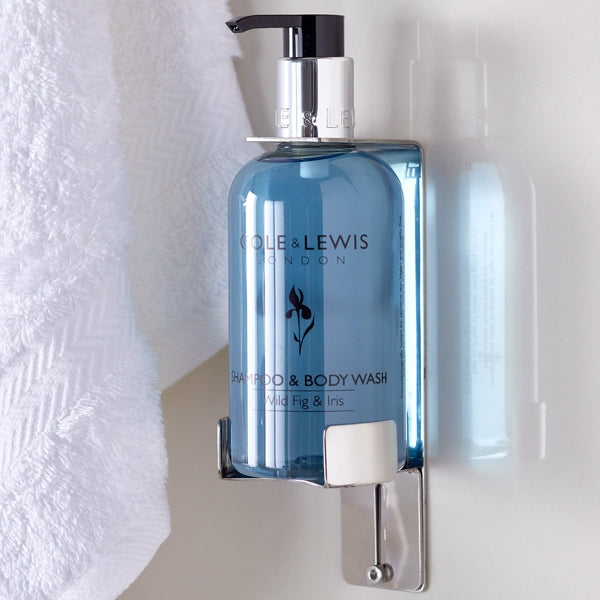 Wild fig and iris bodywash in bracket