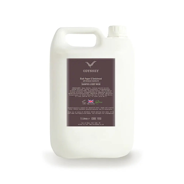 5L bottle of Odyssey shampoo