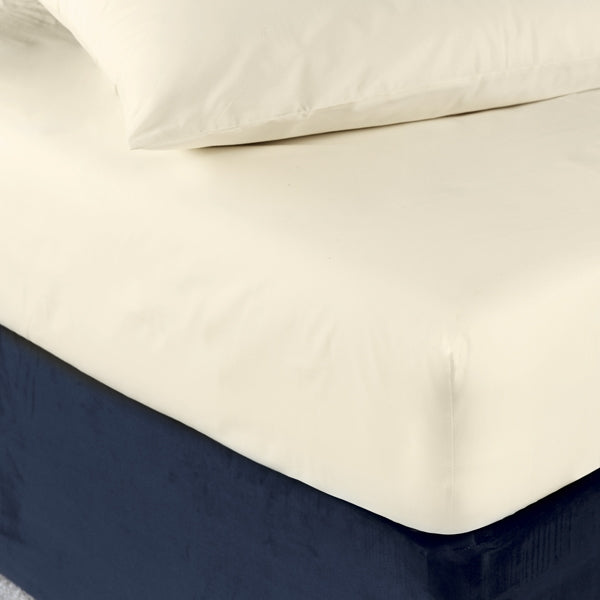 Easycare Percale Sheets - Rich Cream