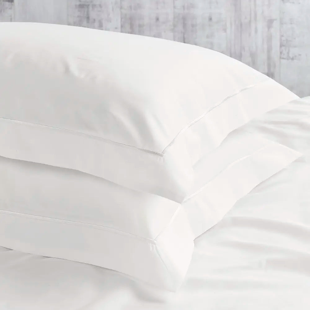 Image featuring Ivory Easy-care Percale Oxford Pillowcase - Pair
