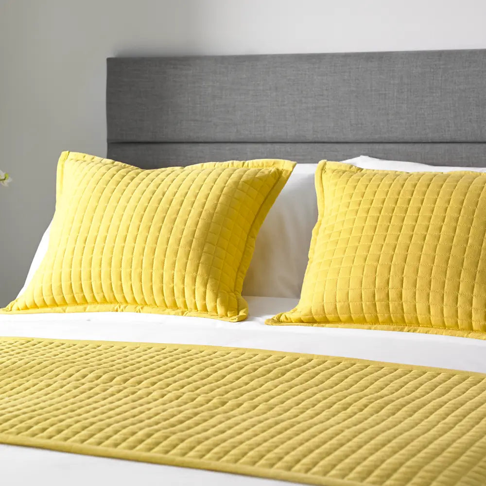 Yellow Crompton quilted runner