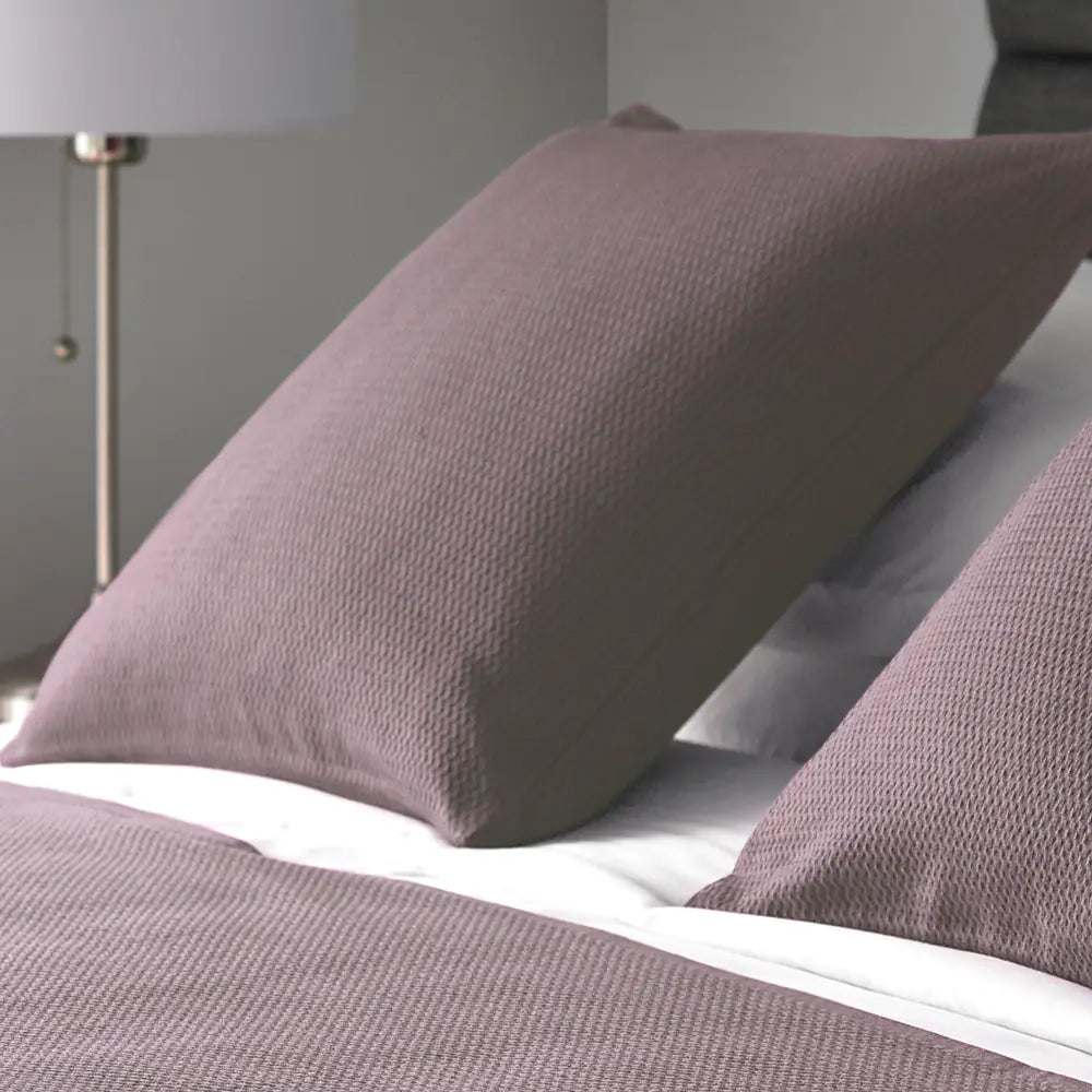 Taupe Ashley Cushion - waffle style knit and fine rib detail