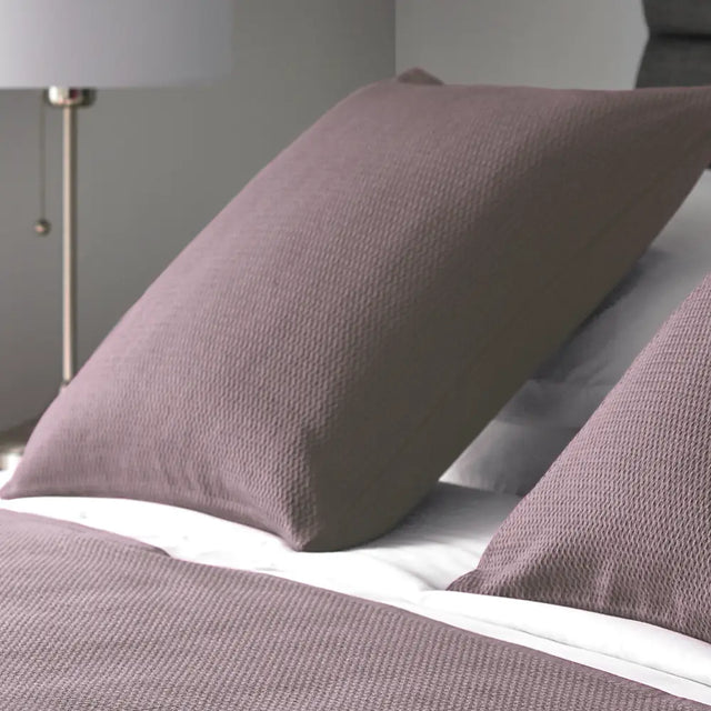 Taupe Ashley Cushion - waffle style knit and fine rib detail