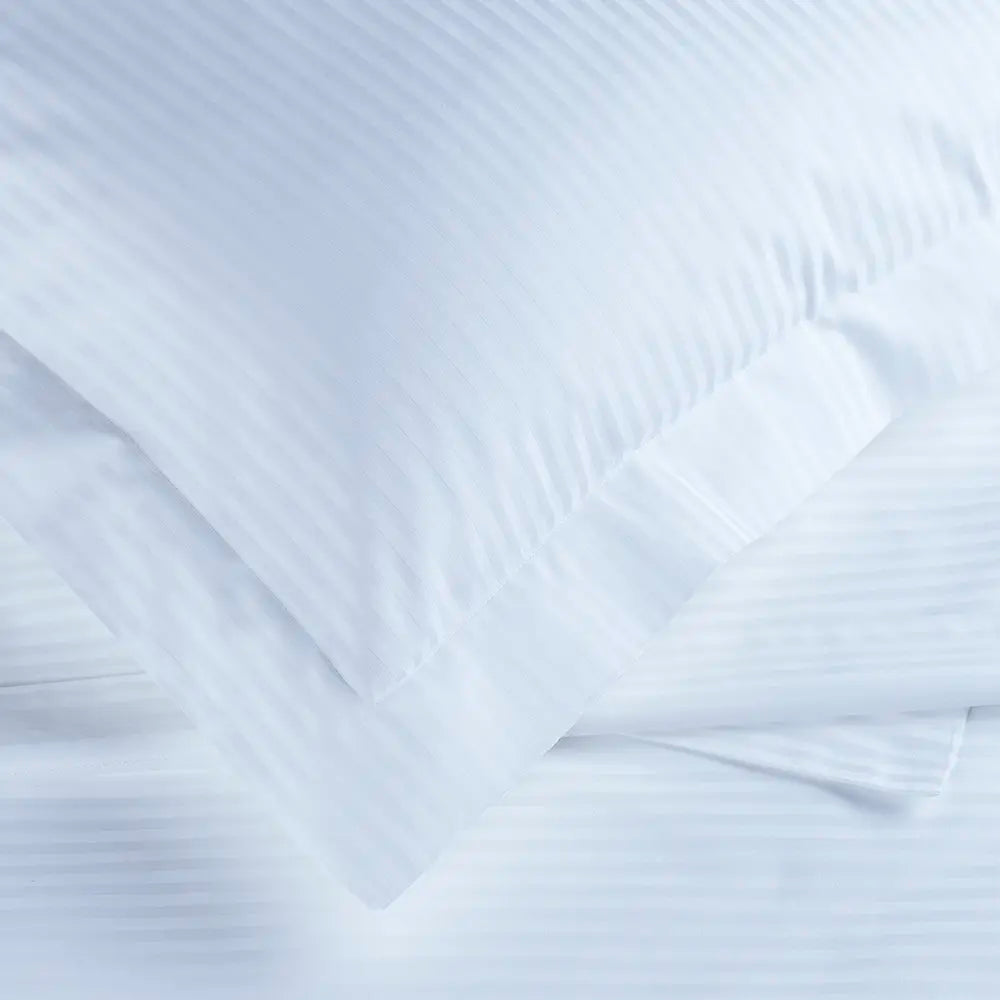 Luxury Cotton Micro Stripe 300 Thread Count Oxford Pillowcase - Pair