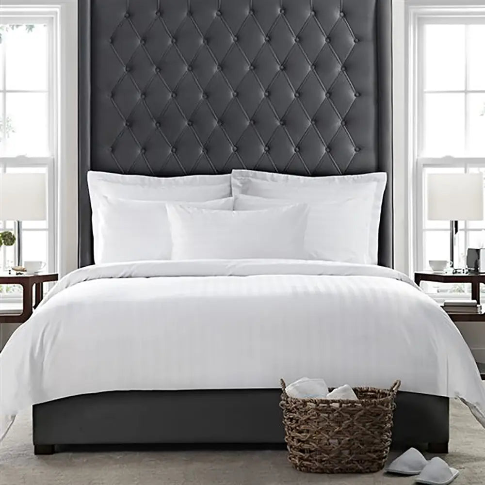 Easycare Satin Stripe Housewife Pillowcase - Pair