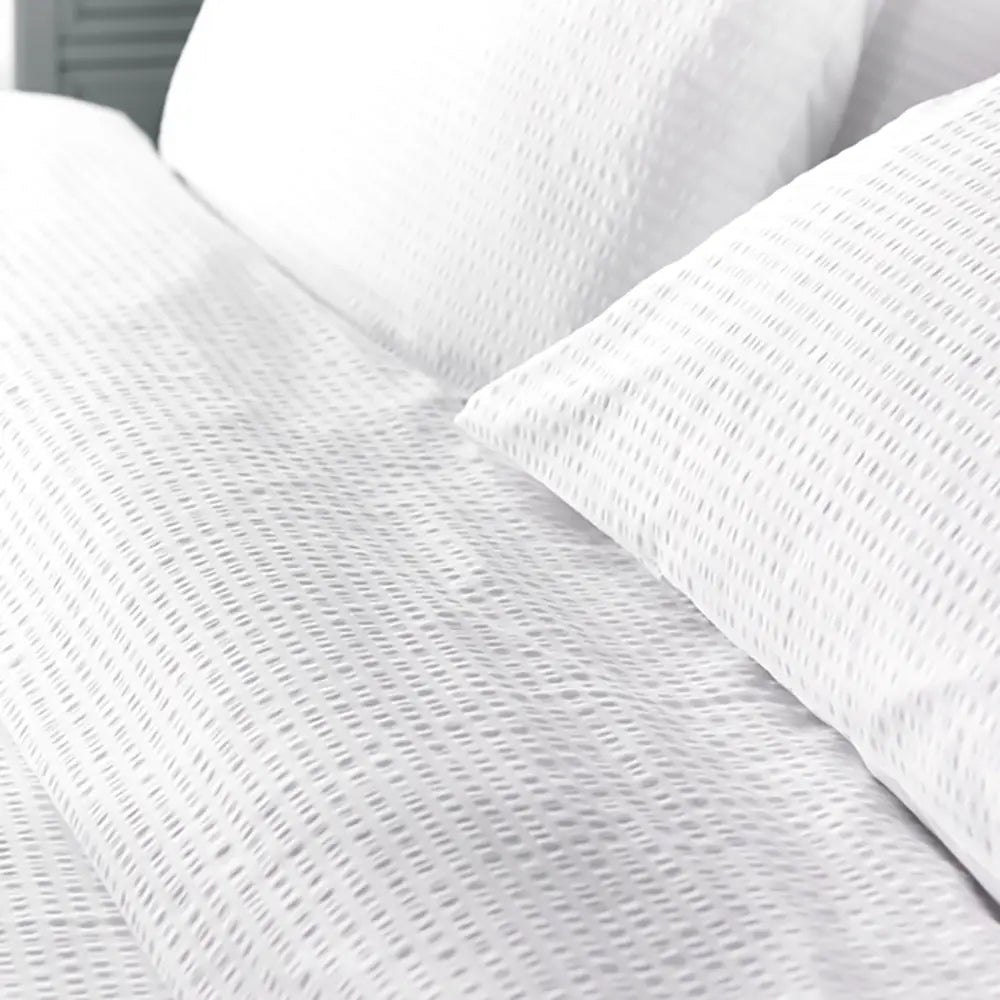 2230 Luxury Cotton Seersucker 200 Thread Count Duvet Cover Set