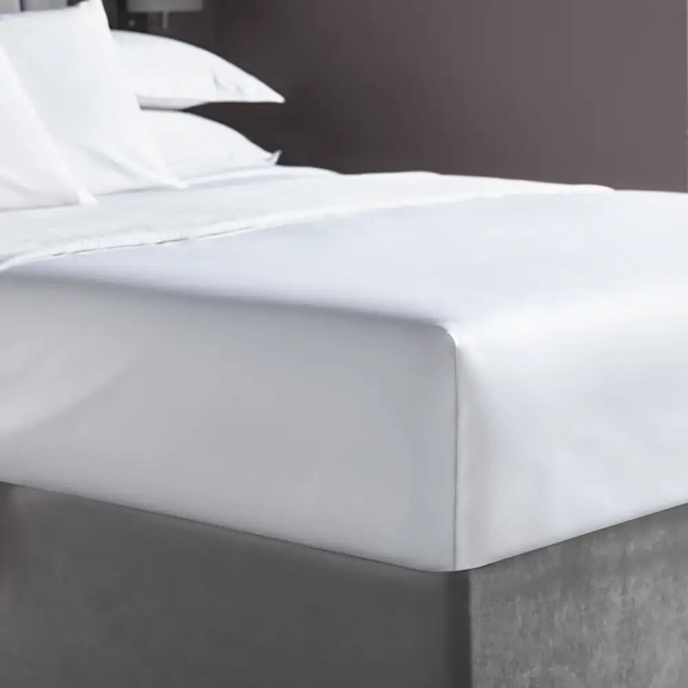 Classic Cotton Percale 200 Thread Count Fitted Sheet in lifestyle setting