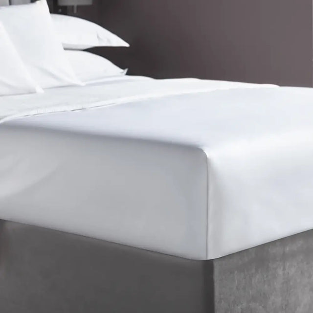Classic Cotton Percale 200 Thread Count Fitted Sheet in lifestyle setting
