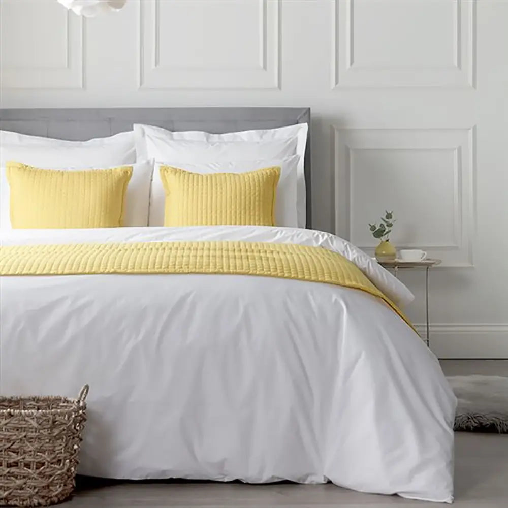 Classic Cotton Percale 200 Thread Count Fitted Sheet in lifestyle setting