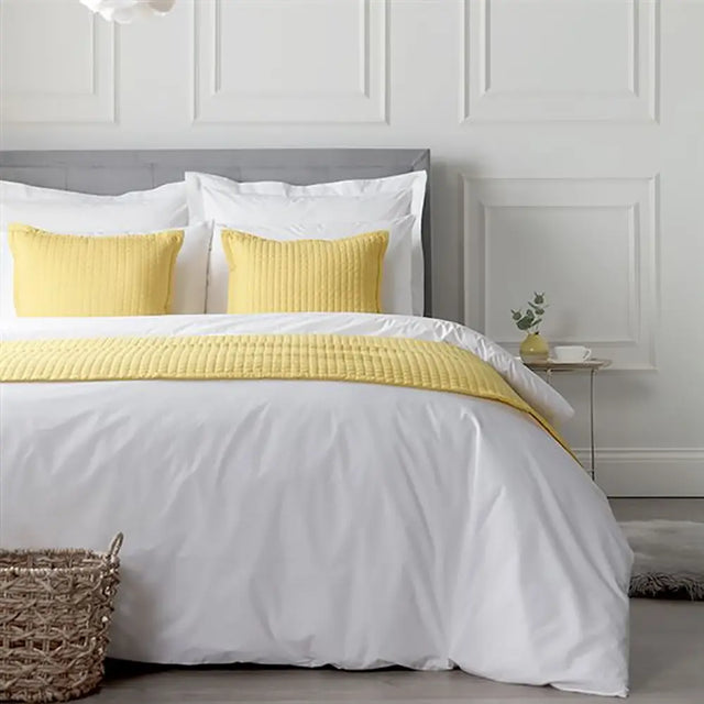 Classic Cotton Percale 200 Thread Count Fitted Sheet in lifestyle setting