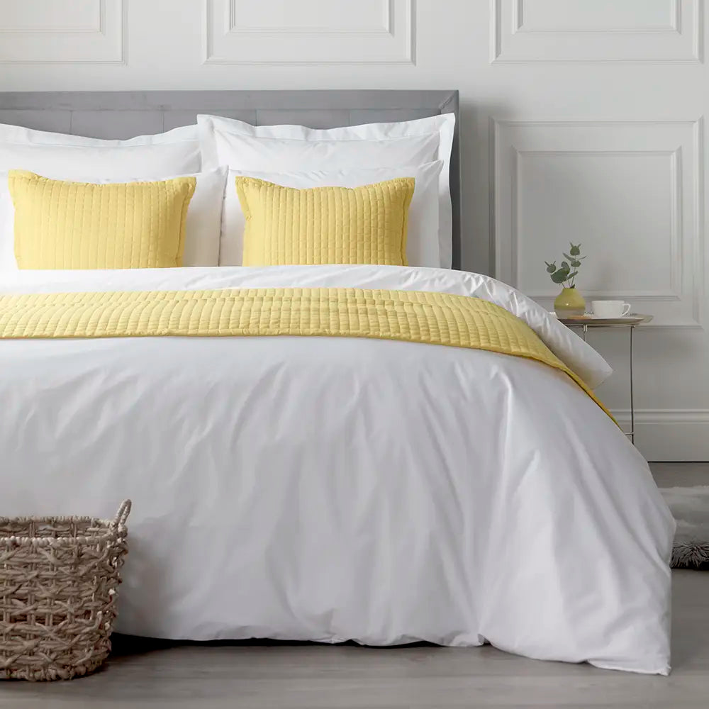 Classic Cotton Percale 200 Thread Count Duvet Cover in bedroom lifestyle setting