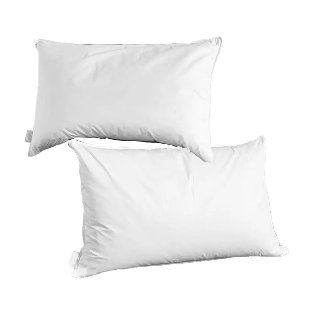 Two Classic Just Like Feather & Down Pillows on a white background