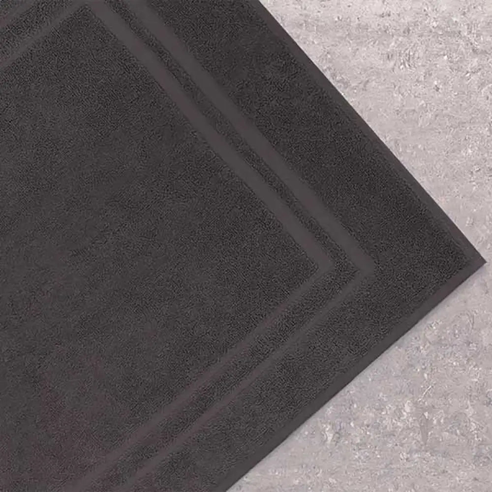 Classic Cotton Bath Mat Anthracite black