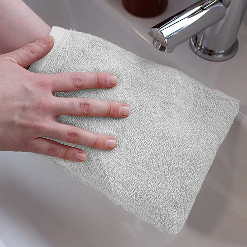 White Luxury Spa Wash Mitt