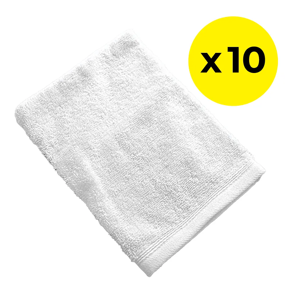 White Luxury Spa Wash Mitt 400gsm - Pack of 10