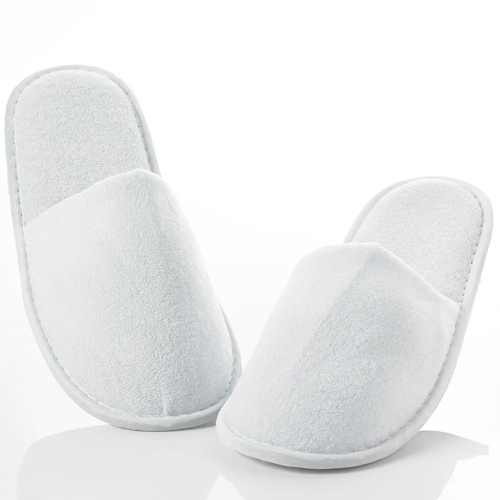 Classic Terry Slippers with Closed Toe