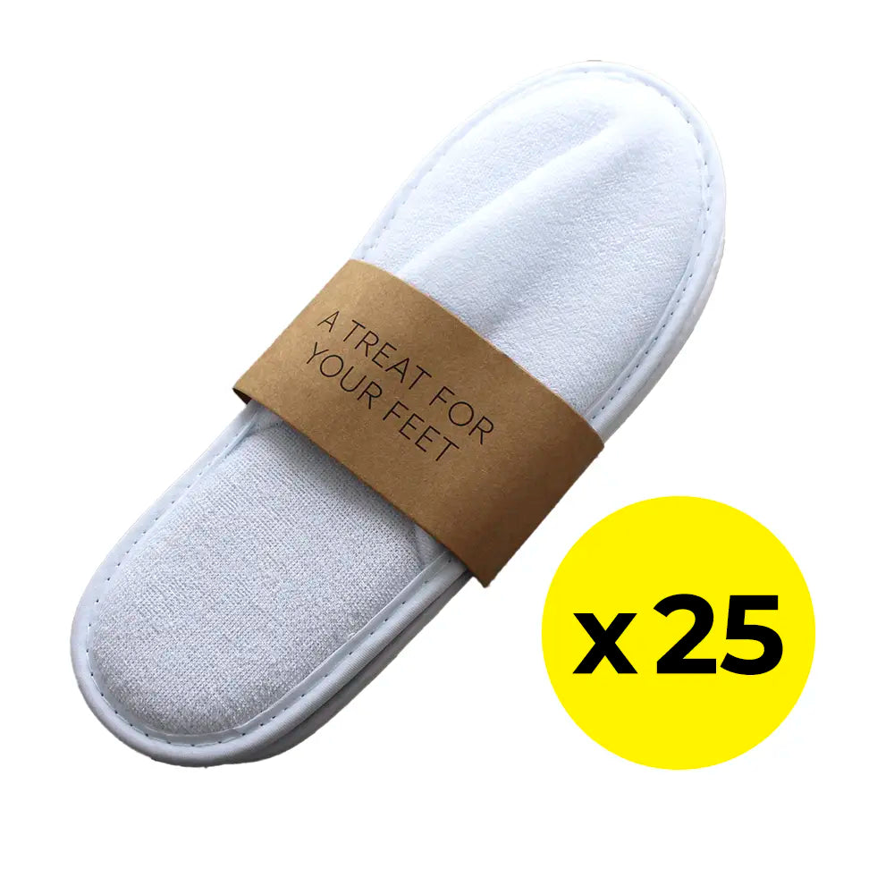 Classic Terry Slippers with Closed Toe pack of 25