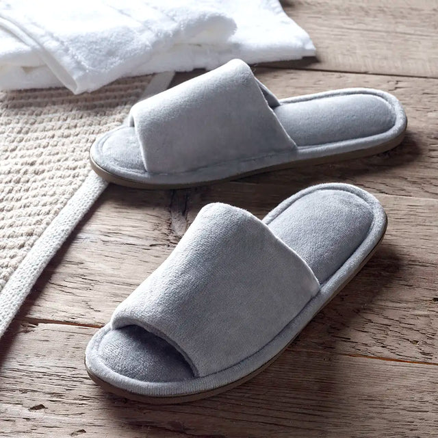 Washable_Open_toe_grey_slippers