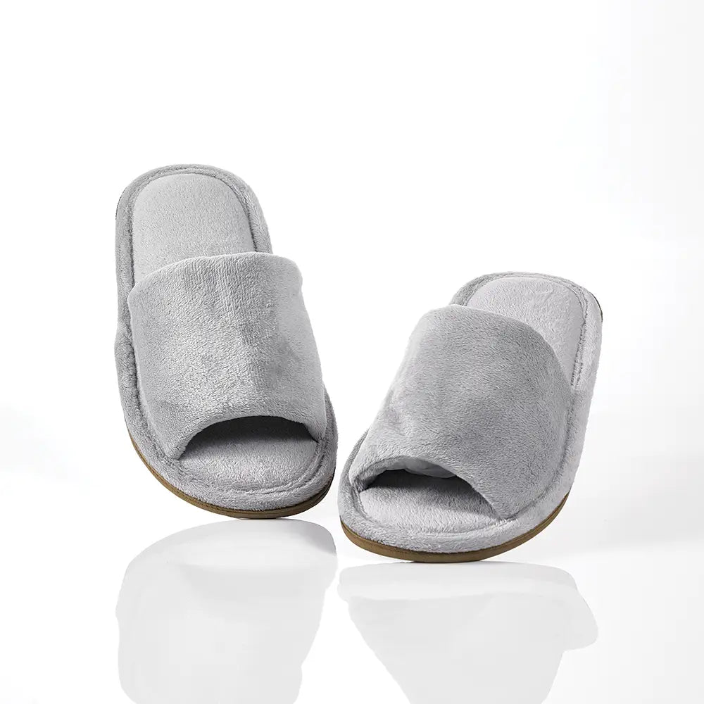 Washable_Open_toe_grey_slippers