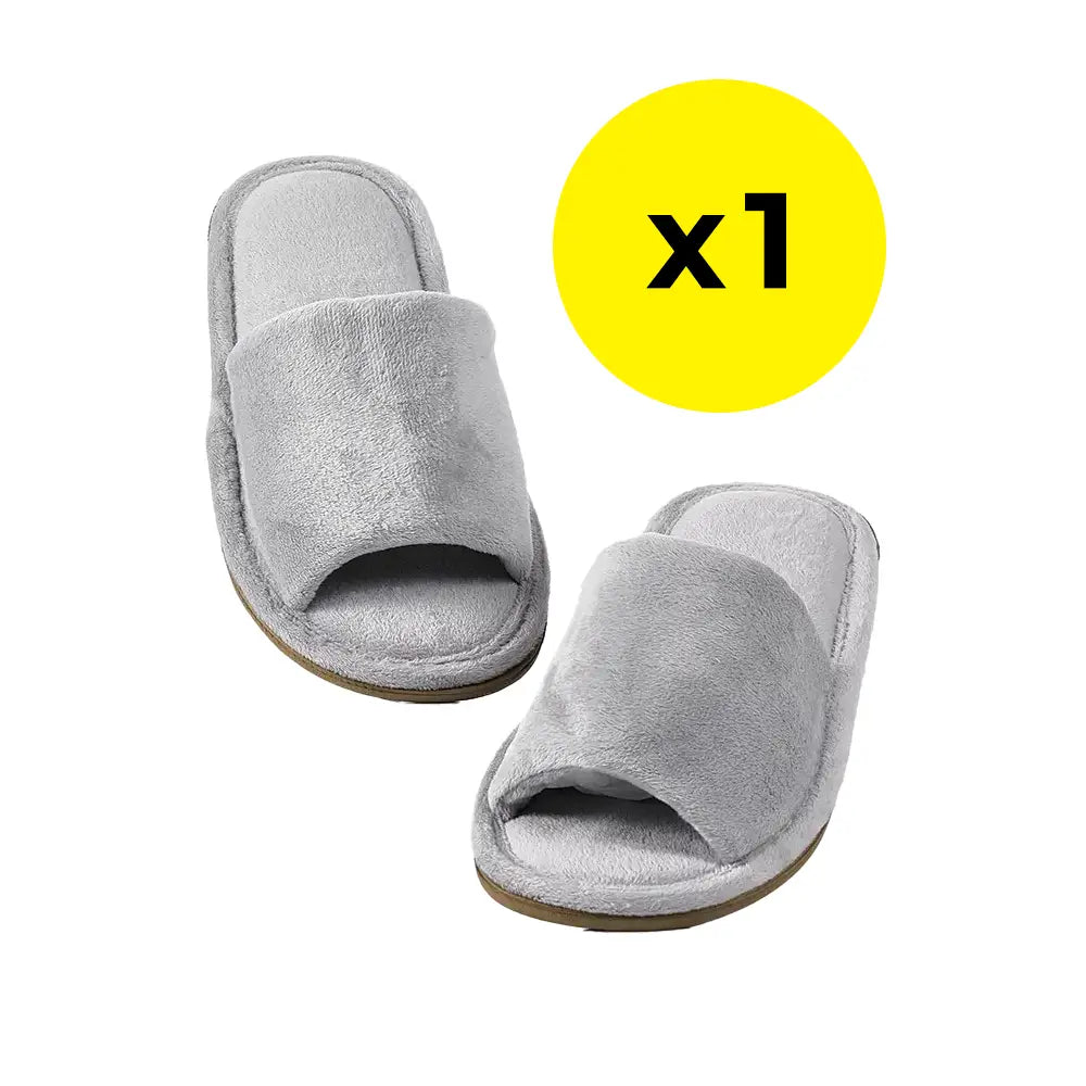 Washable_Open_toe_grey_slippers 1 pack