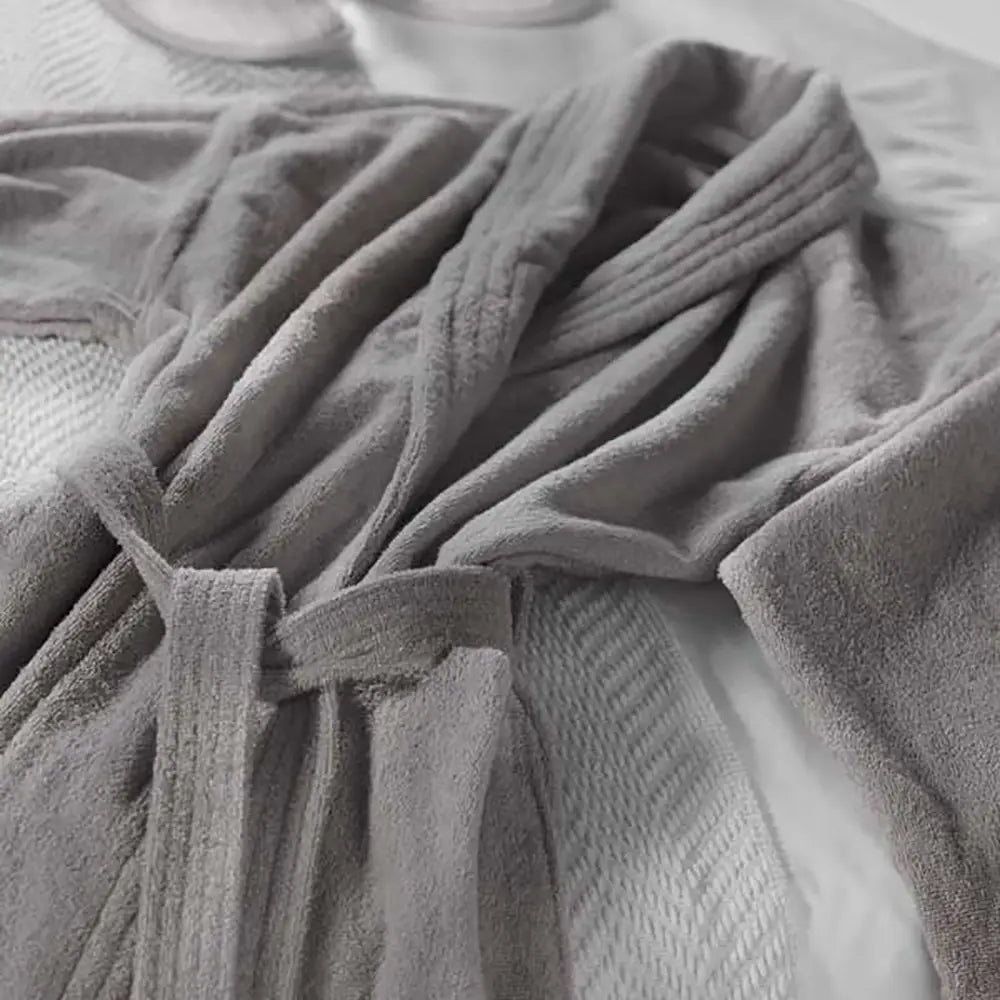 Sliver Grey Turkish cotton-towelling bathrobes