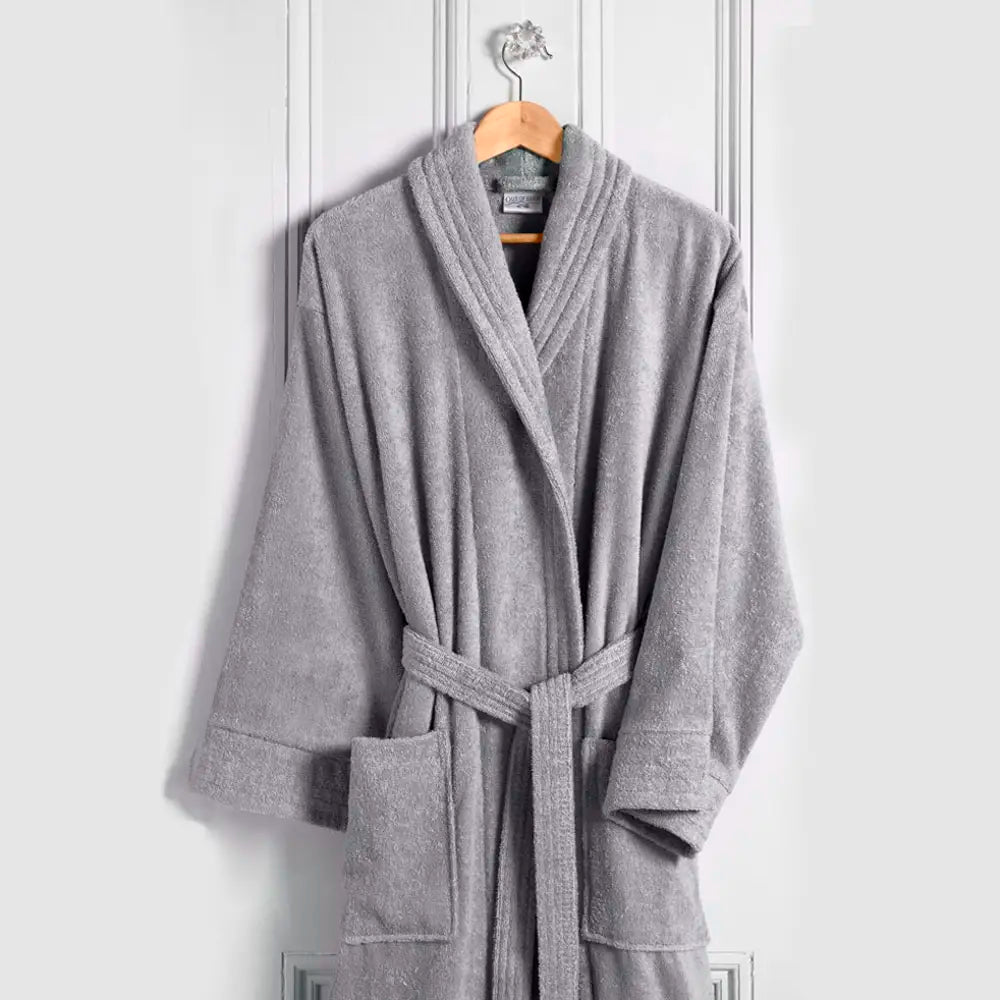 Sliver Grey Turkish cotton-towelling bathrobes