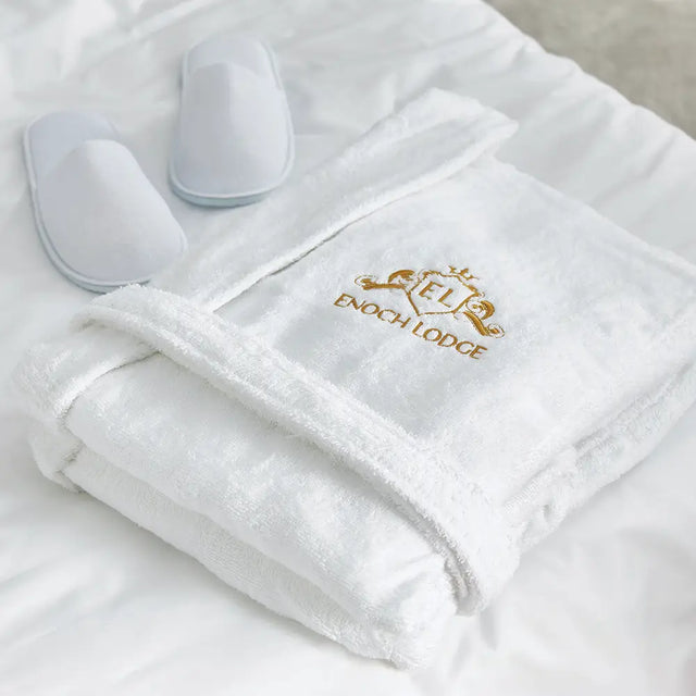 Luxury Velour Cotton Bathrobe embroidered