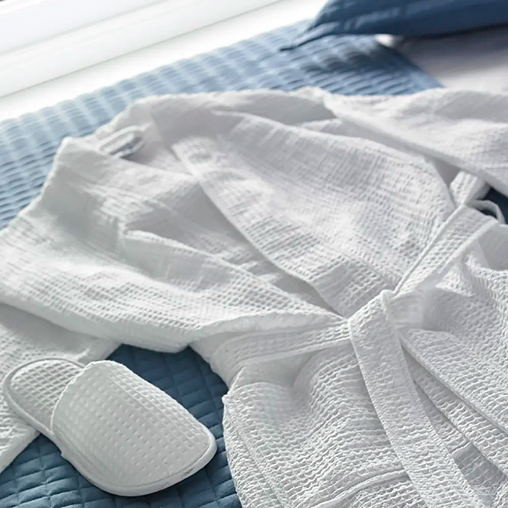 Waffle robe and slipper