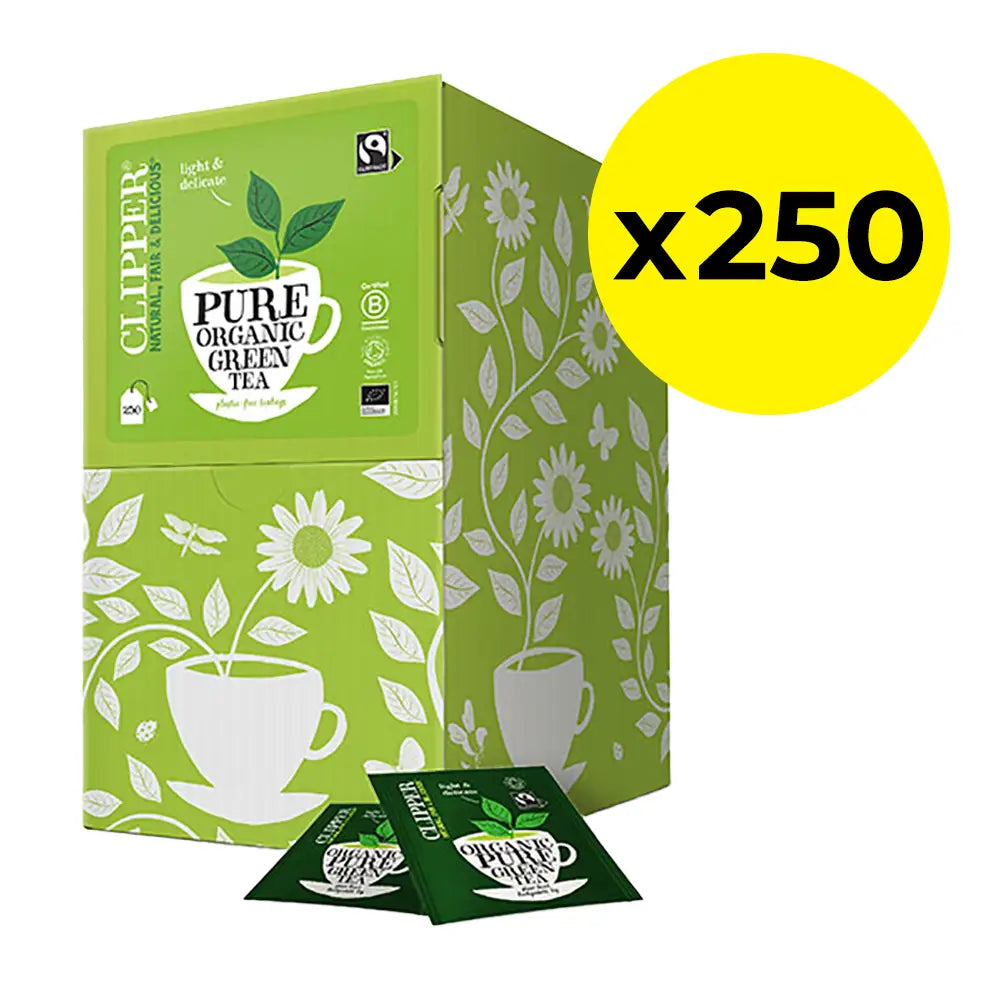Clipper Fairtrade Organic Green Tea Bags - Tag & Envelope