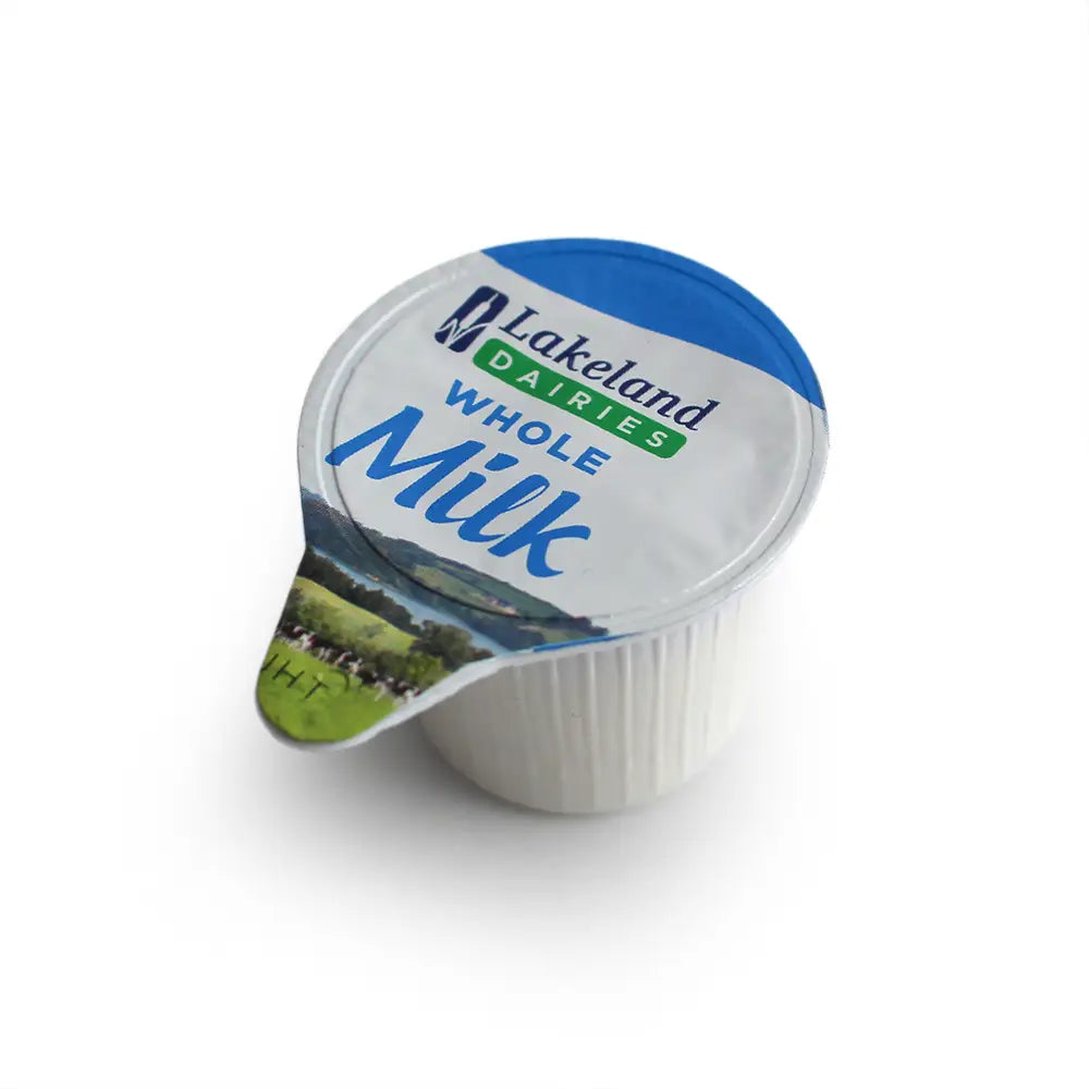 A mini pot of Lakeland Dairies Whole Milk