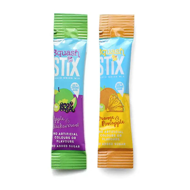 Squash Stix - Apple and Blackcurrant Stix and Orange & Pineapple Stix