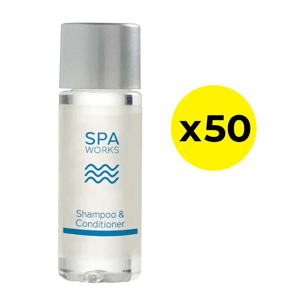 Spa Works Shampoo with Conditioner 30ml Bottle - Pack of 50
