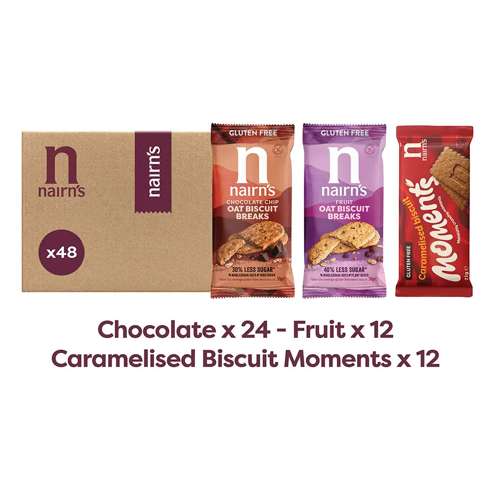 Nairn's Oat Biscuits - Pack of 48 (3 Varieties)