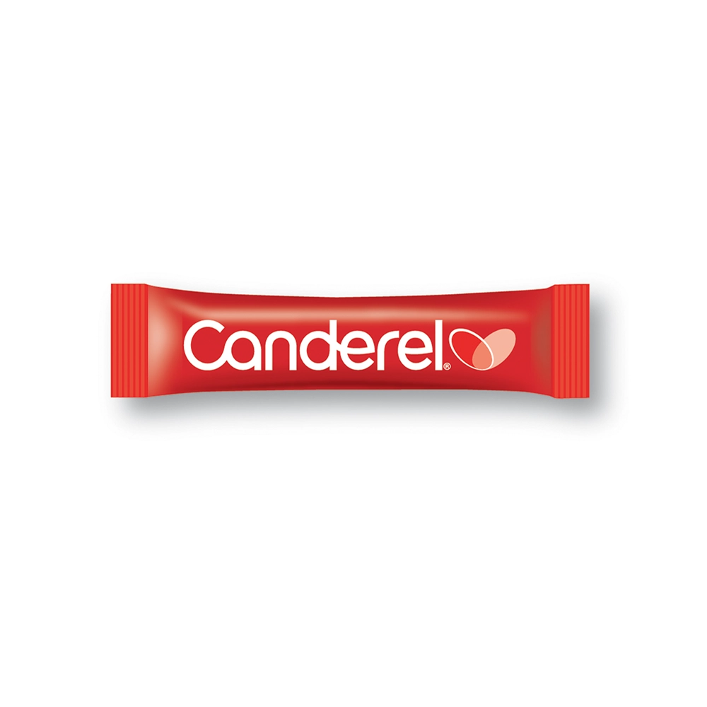 Single canderel stick with red packaging