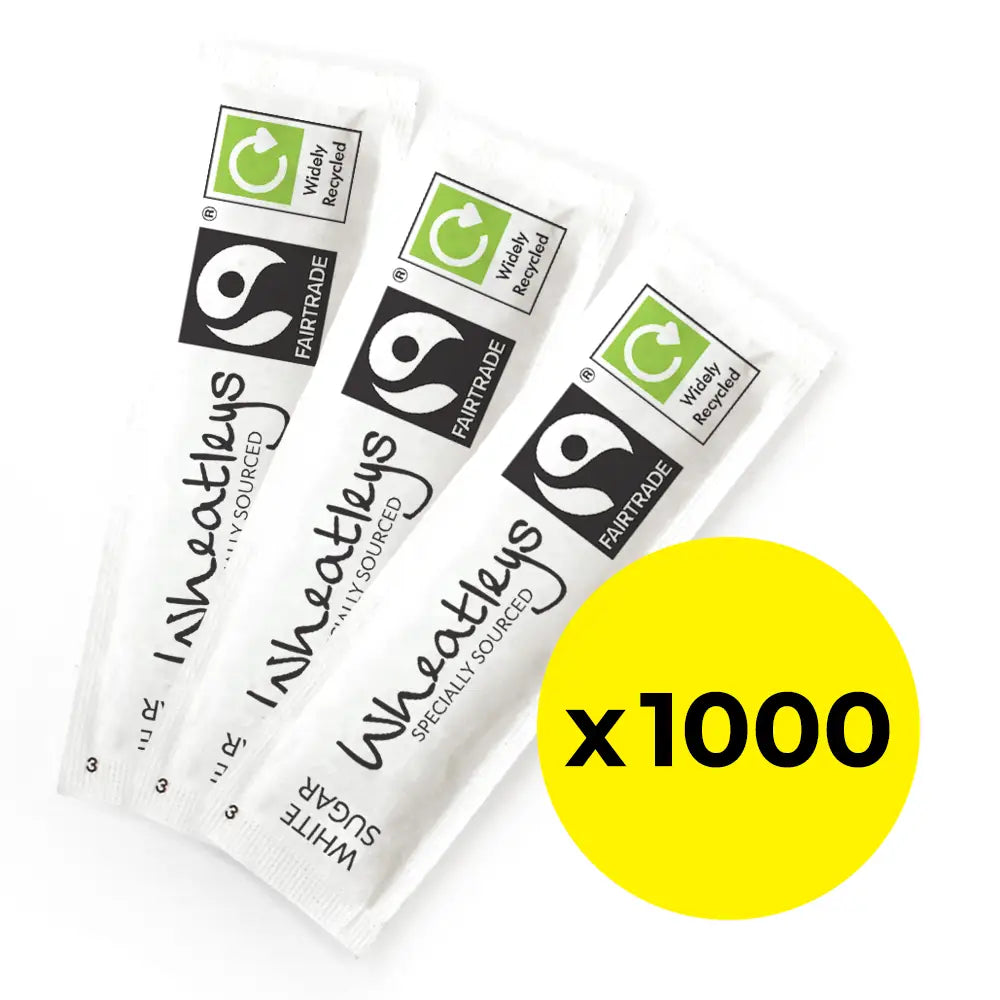 Wheatleys Fairtrade Recyclable White Sugar Sticks
