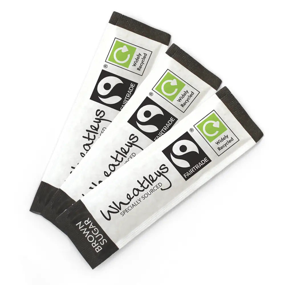 Wheatleys Fairtrade Recyclable Brown Sugar Sticks