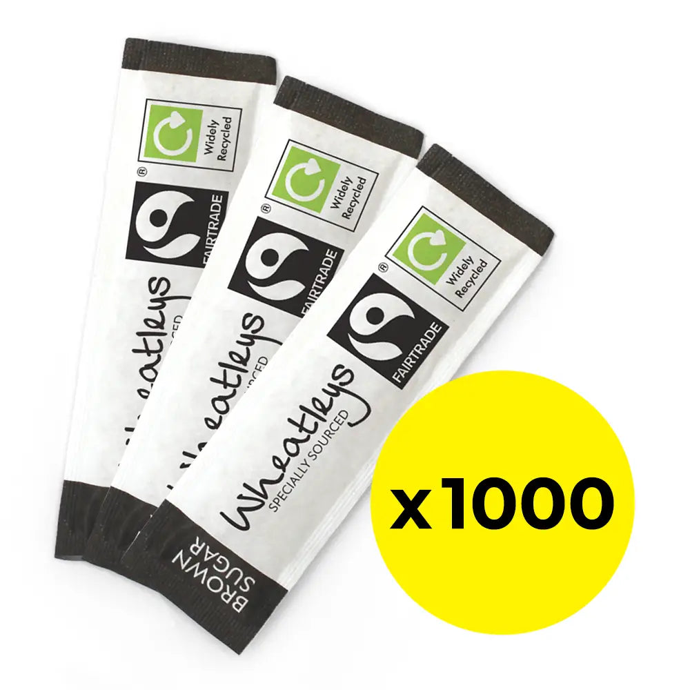 Wheatleys Fairtrade Recyclable Brown Sugar Sticks