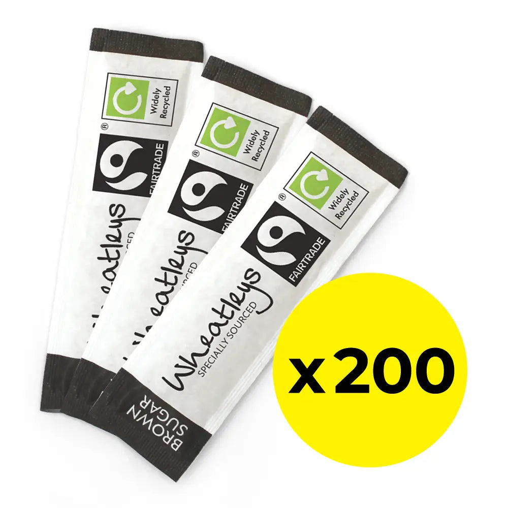 Wheatleys Fairtrade Recyclable Brown Sugar Sticks