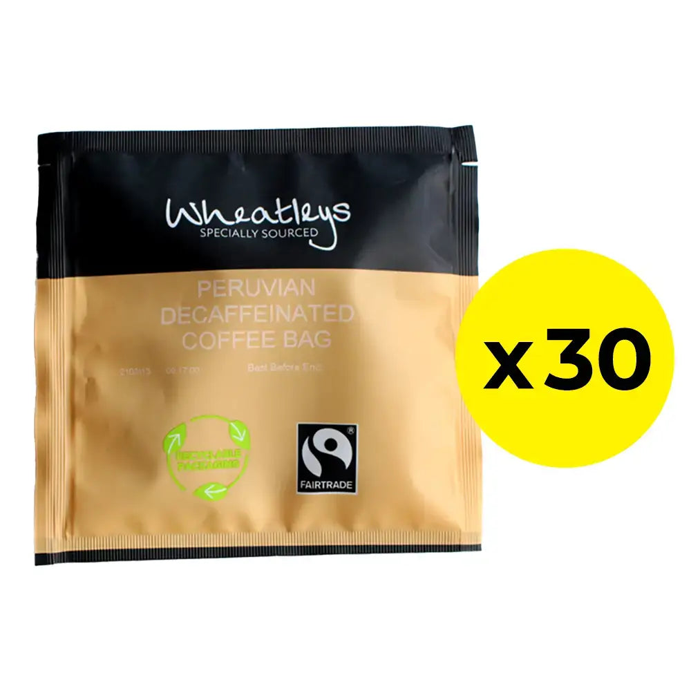 Wheatleys Peruvian Decaffeinated Coffee Bag - pack of 30